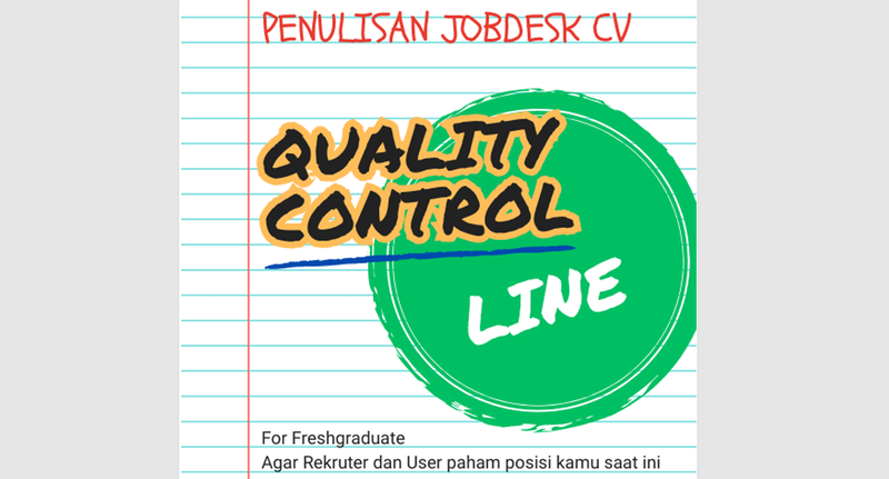 Highlight image for QC (Quality Control) Line Lapang Jobdesk CV - Ebook (FREE)