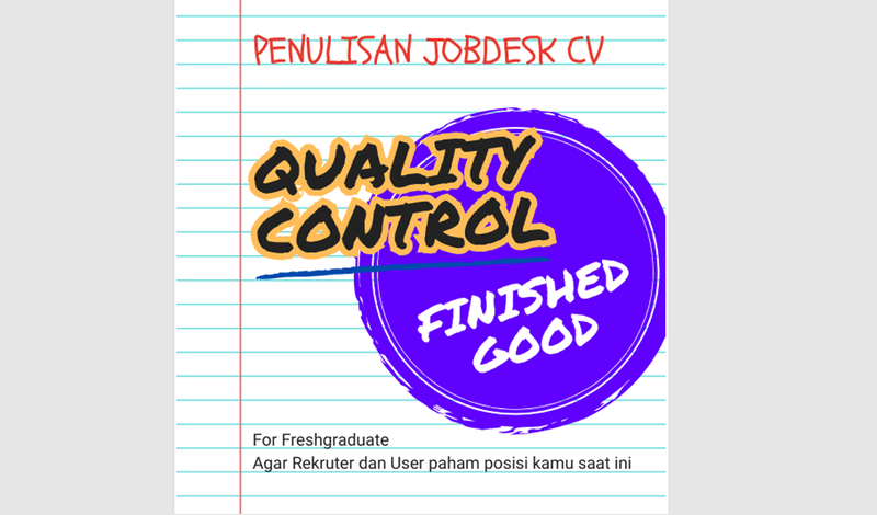 Highlight image 1 for QC (Quality Control) Finished Good Jobdesk CV - Ebook (FREE)
