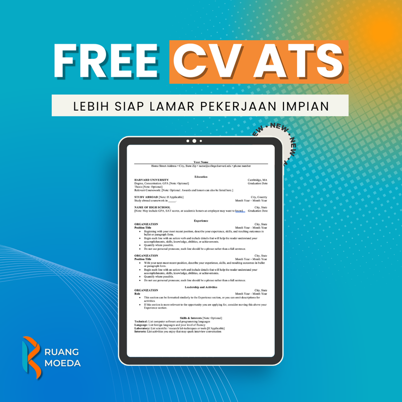 FREE CV ATS Friendly Siap Lamar Pekerjaan