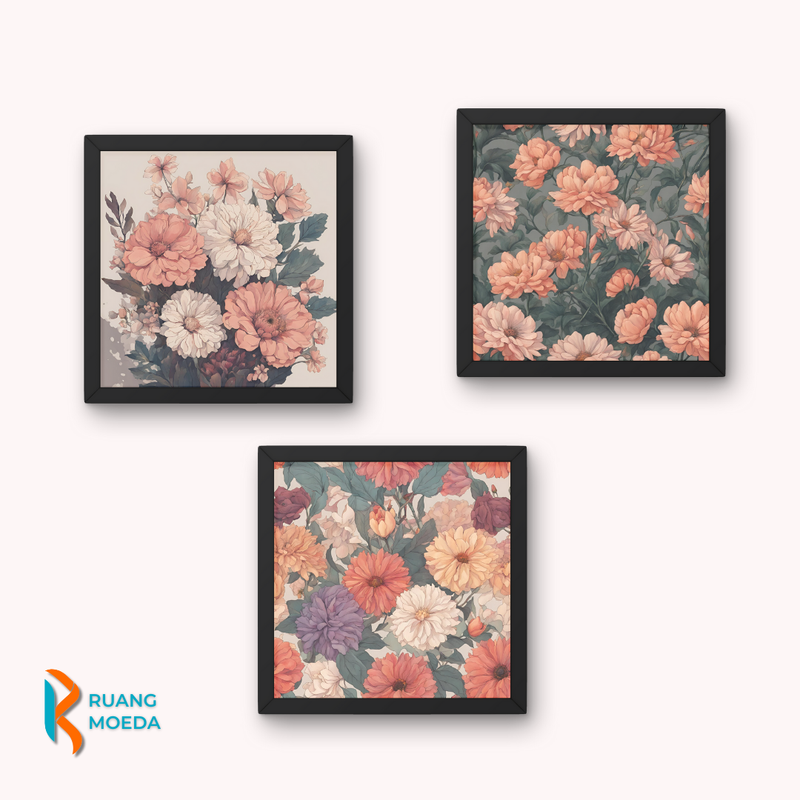 Highlight image for 40+ Design Hiasan Dinding Bunga Siap Cetak & Bisa Dikomersialkan
