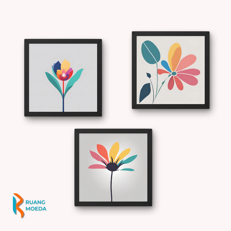 Highlight image for 40+ Design Hiasan Dinding Bunga Siap Cetak & Bisa Dikomersialkan