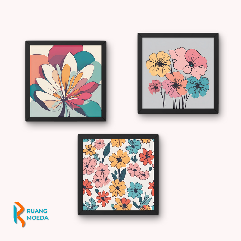 Highlight image for 40+ Design Hiasan Dinding Bunga Siap Cetak & Bisa Dikomersialkan