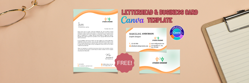 Highlight image 1 for [FREE] Printable Letterhead & Business Card Canva Template
