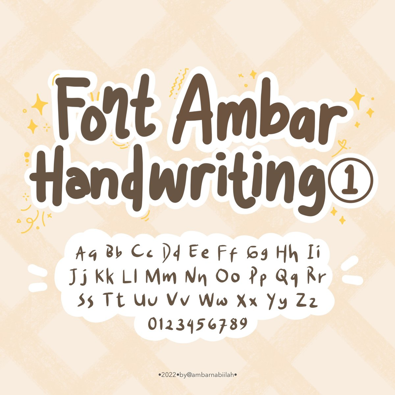 Highlight image for Font Ambar Handwriting 1