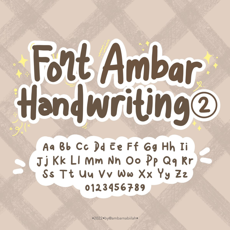 Highlight image 1 for Font Ambar Handwriting 2