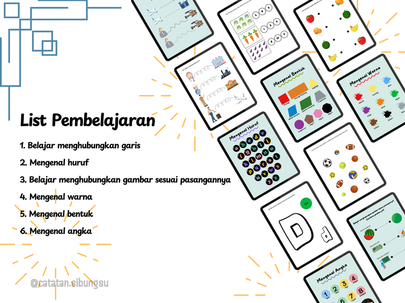Highlight image for Printable Worksheet Anak Usia 2 - 4 Tahun (PDF)