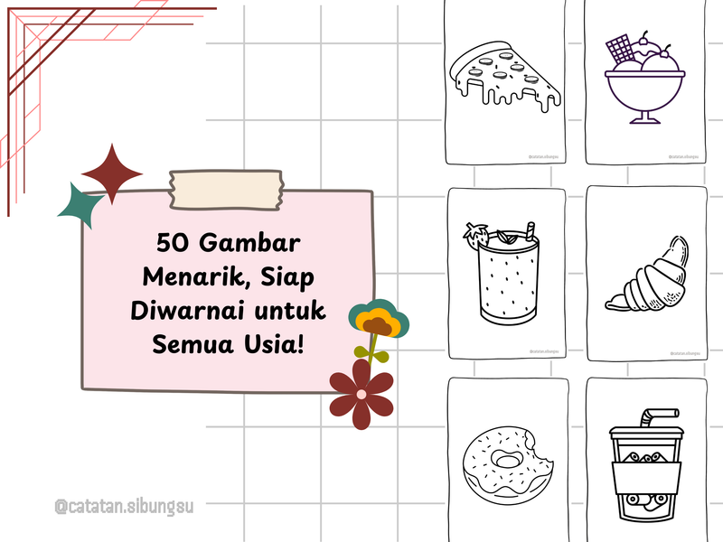 Highlight image for Printable Coloring Book Chapter 1 - Food And Drink (PDF)