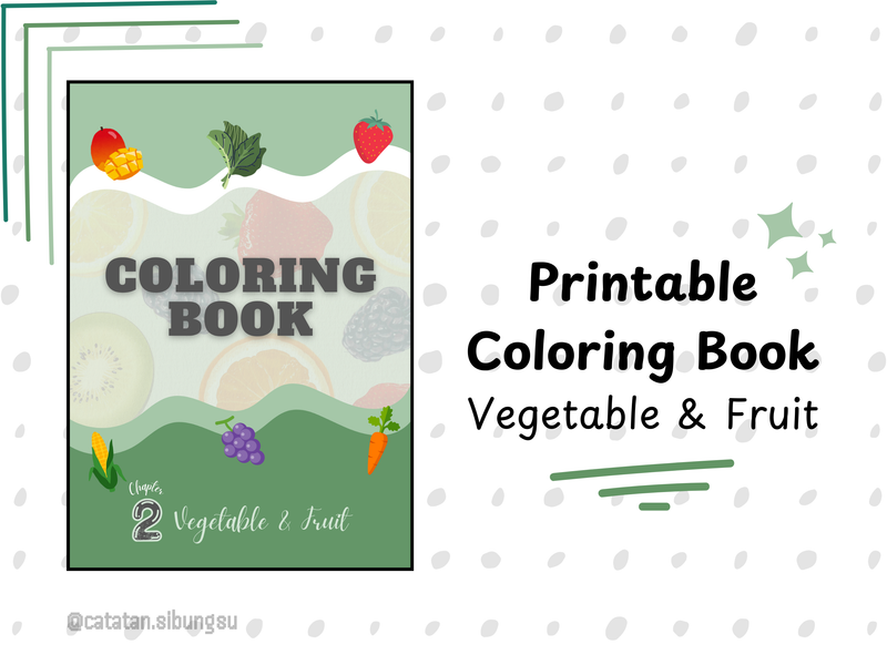 Highlight image for Printable Coloring Book Chapter 2 - Vegetable And Fruit (PDF)
