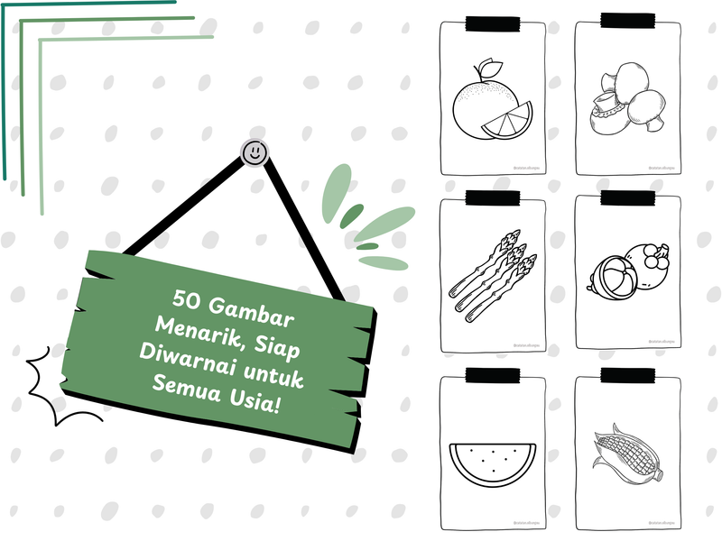 Highlight image for Printable Coloring Book Chapter 2 - Vegetable And Fruit (PDF)