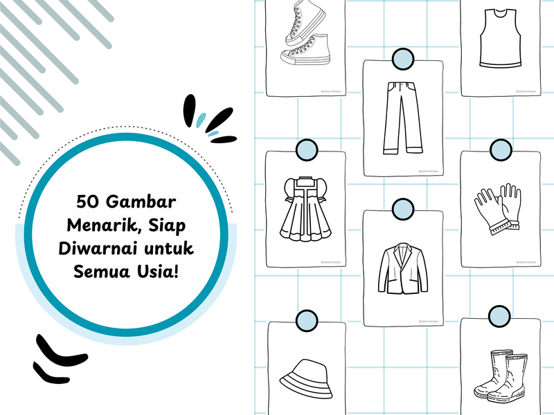 Highlight image 2 for Printable Coloring Book Chapter 3 - Clothes (PDF)