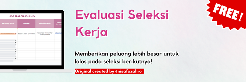 Highlight image for FREE JOB SEARCH JOURNEY TEMPLATE EVALUASI SELEKSI KERJA