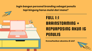 image for Full 1:1 Brainstorming + Repurposing Akun IG Penulis button