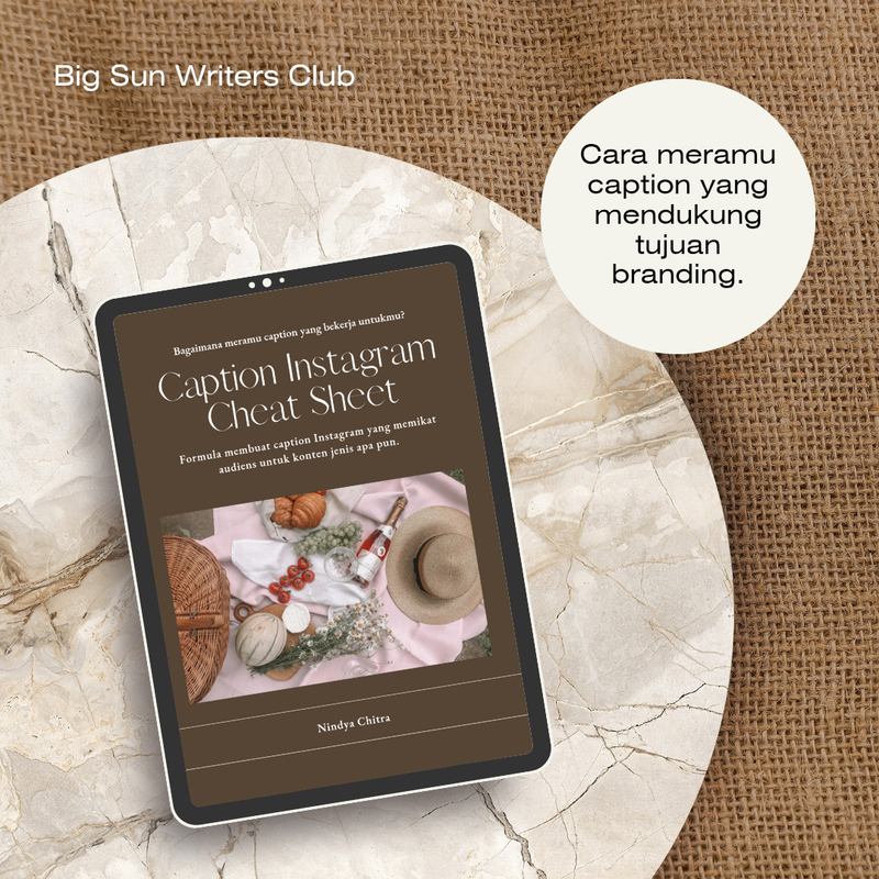 Highlight image 1 for Caption Instagram Cheat Sheet: Formula Meramu Caption Instagram yang Mendukung Personal Branding