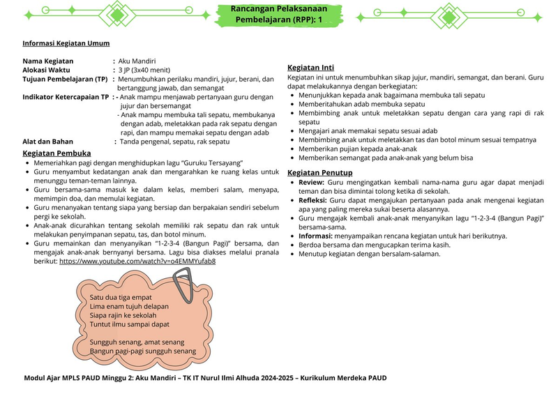 Highlight image for [Modul] RPP MPLS PAUD Minggu 2