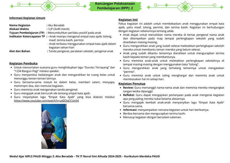 Highlight image for [Modul] RPP MPLS PAUD Minggu 2