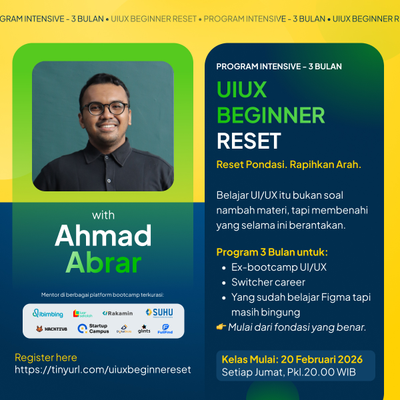 image for UI/UX Beginner Reset — Program 3 Bulan button