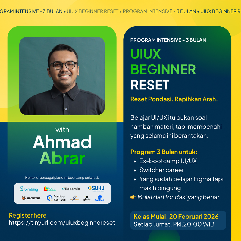 UI/UX Beginner Reset — Program 3 Bulan | Clicky