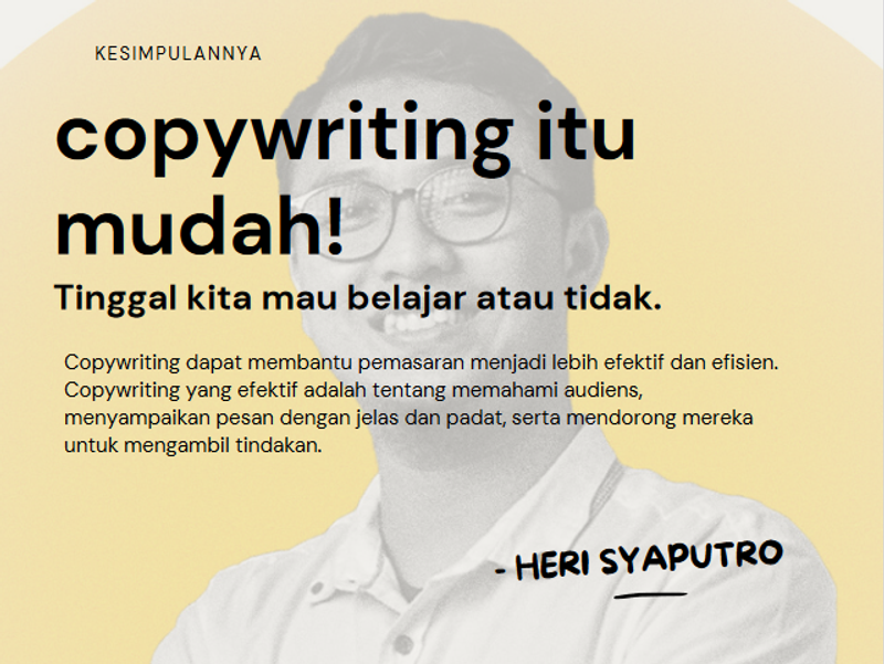 Highlight image for ebook-belajar copywriting yang efektif dari nol + Template
