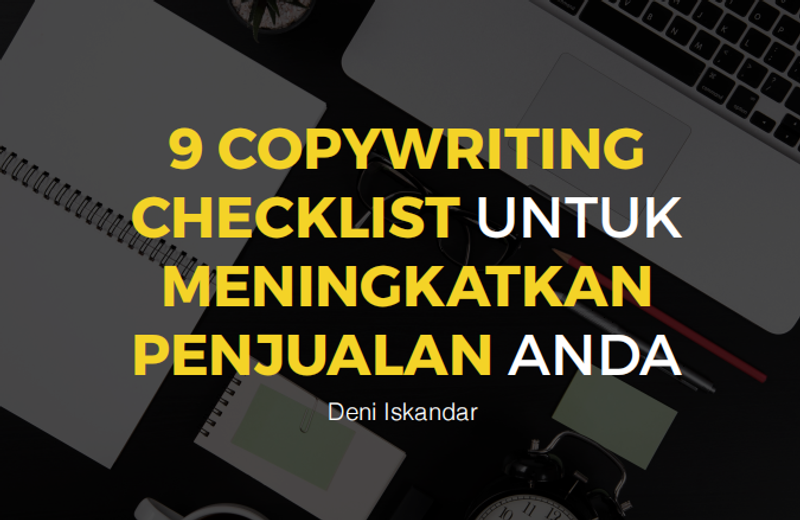 Highlight image for Ebook copywriting checklist by Deni Iskandar
