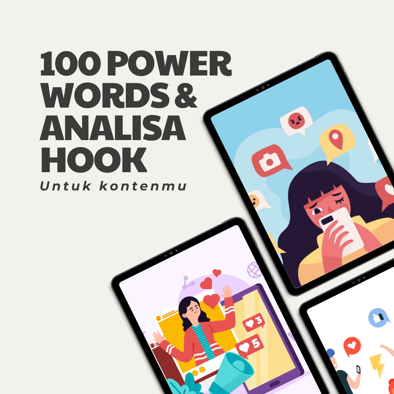 Highlight image for [GRATIS] 100 Power Words & Analisa Hook Konten Viral