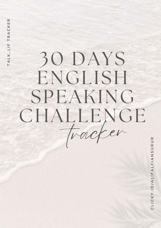 Highlight image 1 for [FREE] Template 30 Days English Speaking Challenge Tracker