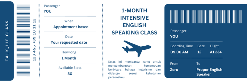 Highlight image for [PROMO] 1 Bulan Kelas Intensif Speaking English (Personal Customization)