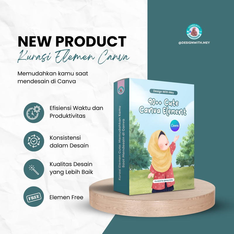 Highlight image 1 for Kurasi Elemen Cute di Canva Makin Sat Set Saat Mendesain (Elemen Free)