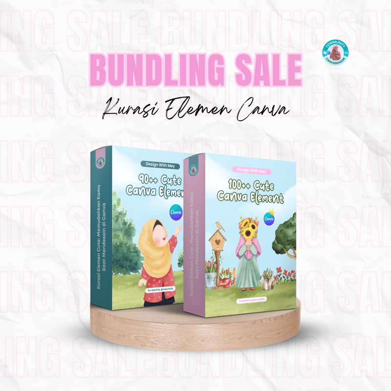 Highlight image for [Bundling] Kurasi Elemen Cute di Canva Makin Sat Set Saat Mendesain (Elemen Free & Pro)
