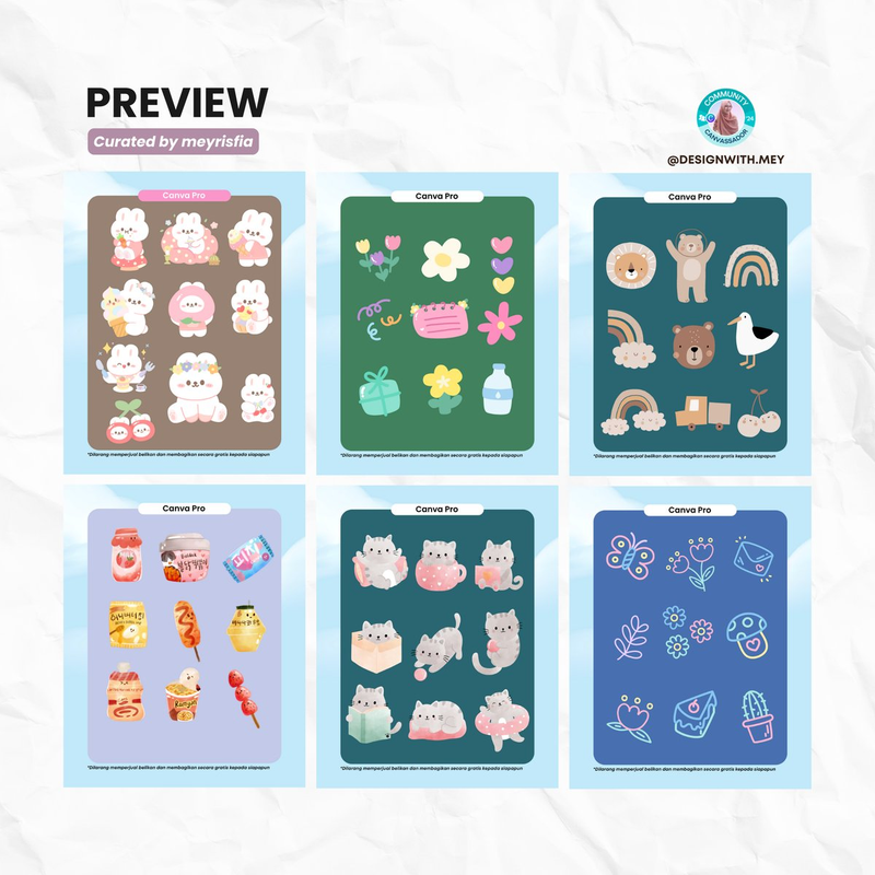 Highlight image for Kurasi Elemen Cute di Canva Makin Sat Set Saat Mendesain (Elemen Pro)