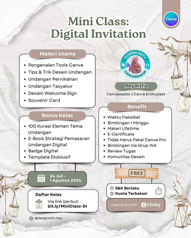 Highlight image 1 for [KELAS GRATIS] Mini Class: Digital Invitation 