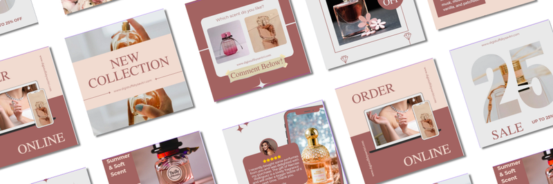 Highlight image for Instagram Post/Feed Templates  for Perfume/Skincare to Save Hours Creating Content