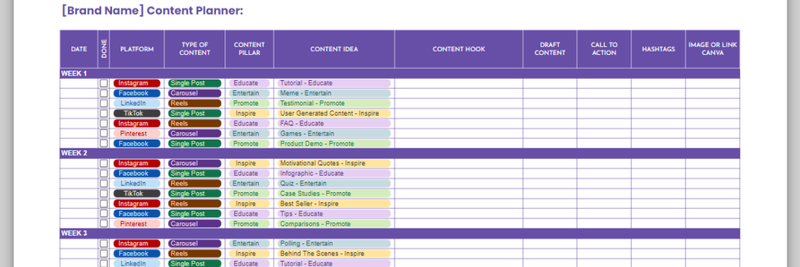 Highlight image for FREE Content Planner - Limited