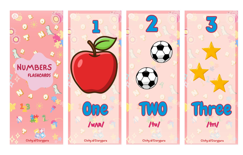 Highlight image for Flashcard Numbers (printable)