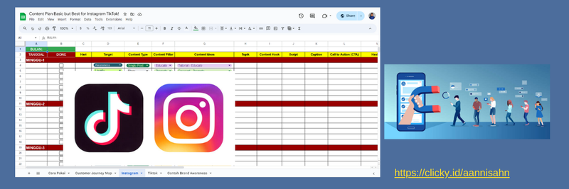 Highlight image for Content Plan Basic but Best for Instagram TikTok!