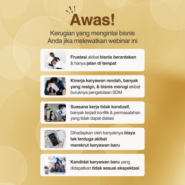 Resiko jika tidak mengikuti pelatihan ini