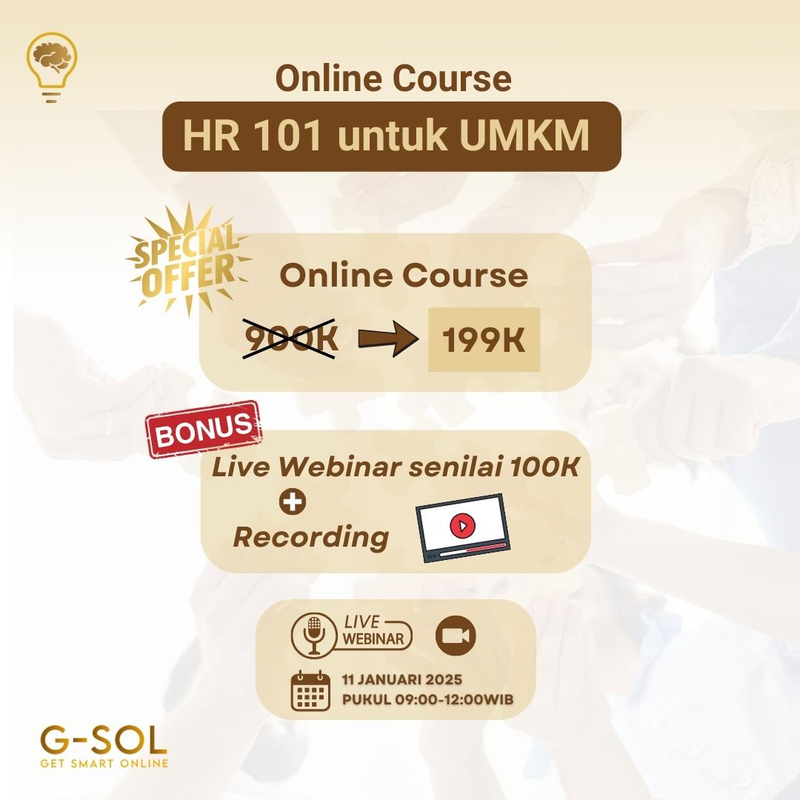 Highlight image for E-Course: HR 101 Untuk UMKM: Panduan Utama Pengelolaan Karyawan yang Efektif