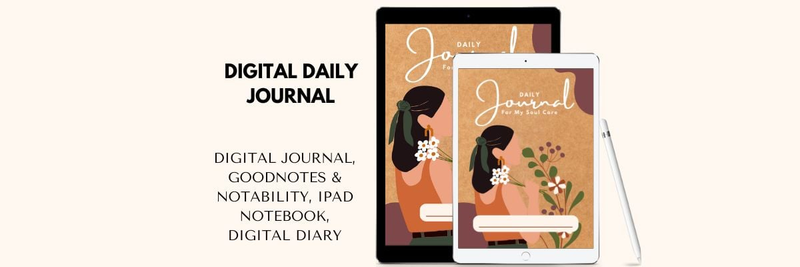 Highlight image 1 for Journal Notebook - Soul Care Digital Journal | Printable Journal - Daily Journal - Digital Diary
