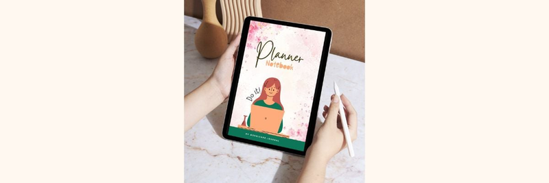 Highlight image for Planner Notebook - Digital Planner | Monthly, Weekly, Daily Planner & Self Care Checklist | Printable Planner Template