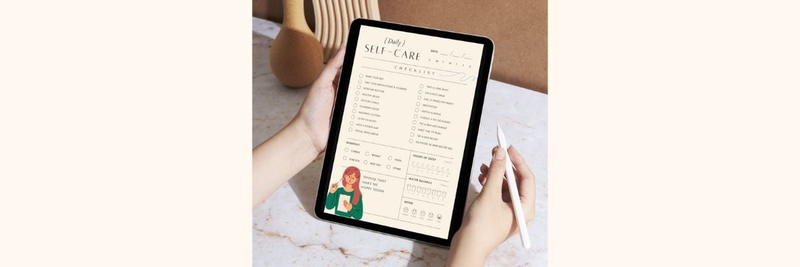Highlight image for Planner Notebook - Digital Planner | Monthly, Weekly, Daily Planner & Self Care Checklist | Printable Planner Template