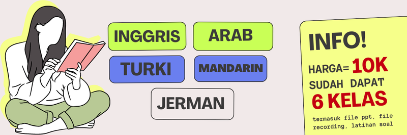 Highlight image 1 for KELAS BUNDLING INGGRIS ARAB TURKI JERMAN MANDARIN ! ONLY 10K