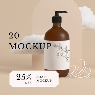image for 20 bath soap mockup photos button