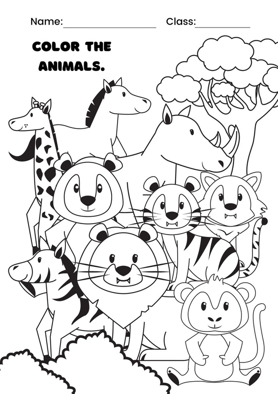 Highlight image for [GET] 15 Printable Coloring Page Animals