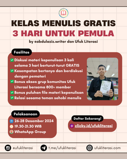 image for Kelas Menulis Gratis 3 Hari 🔥🔥🔥 button