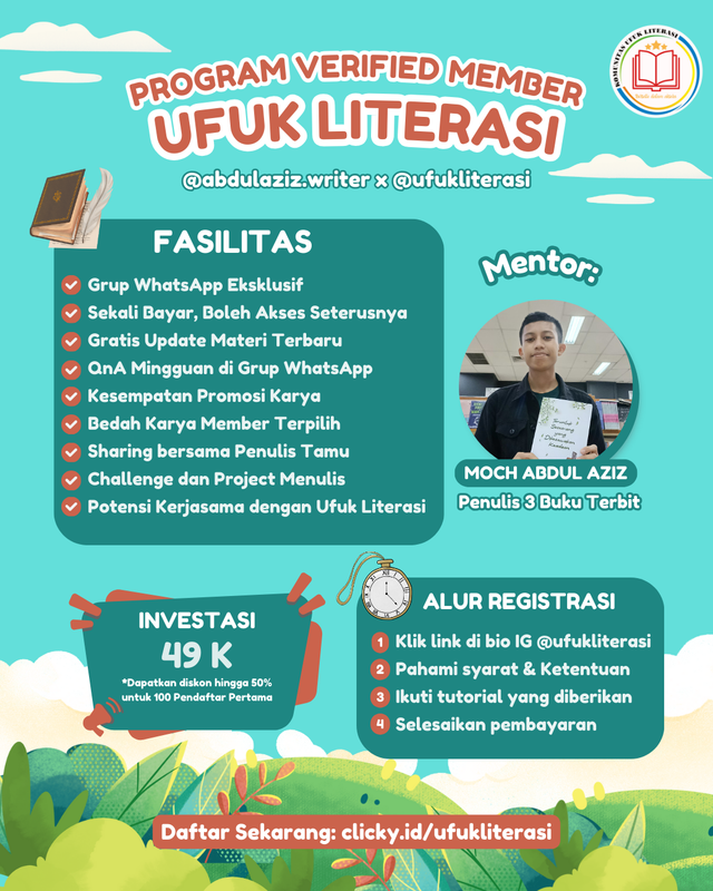 Highlight image 1 for Program Verified Member Ufuk Literasi: Pilihan Terbaik untuk Belajar Menulis dengan Cara Menyenangkan