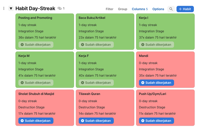 Highlight image 1 for Habit Tracker | Template Coda.io