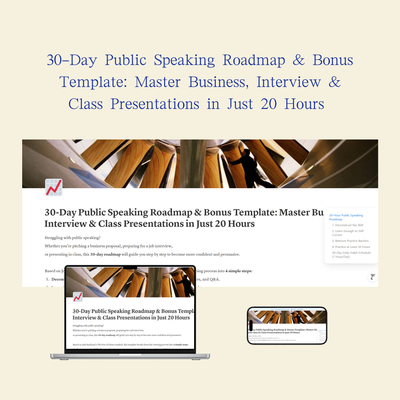 image for 30-Day Public Speaking Roadmap: Master Business, Interview & Class Presentations in Just 20 Hours button