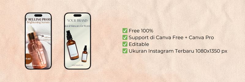 Highlight image for Template Canva Carousel Instagram FREE Siap Edit Beauty— Konten Cepat & Menarik