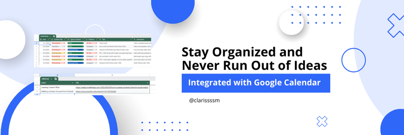 Highlight image 1 for Content Plan Spreadsheet (TERINTEGRASI GOOGLE CALENDAR)