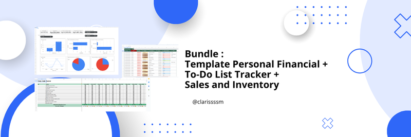 Highlight image 1 for Bundle 3 Template : Personal Financial, To-Do List Tracker, Sales and Inventory