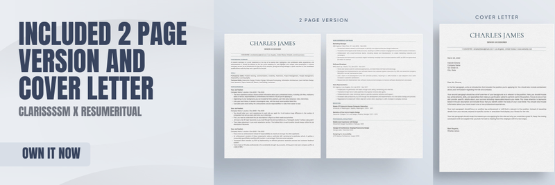 Highlight image 2 for claratwork x ResumeRitual - CV ATS Friendly Template